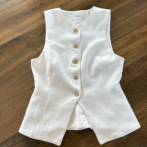 Aritzia Wilfred  Regal Vest - White - Size 2 - Never Worn